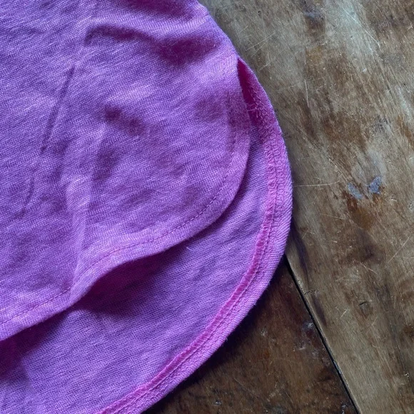 LUXE LINEN pink tee by TAHARI (some of the pic looks purple-ish but it's pink!) - Picture 6 of 8